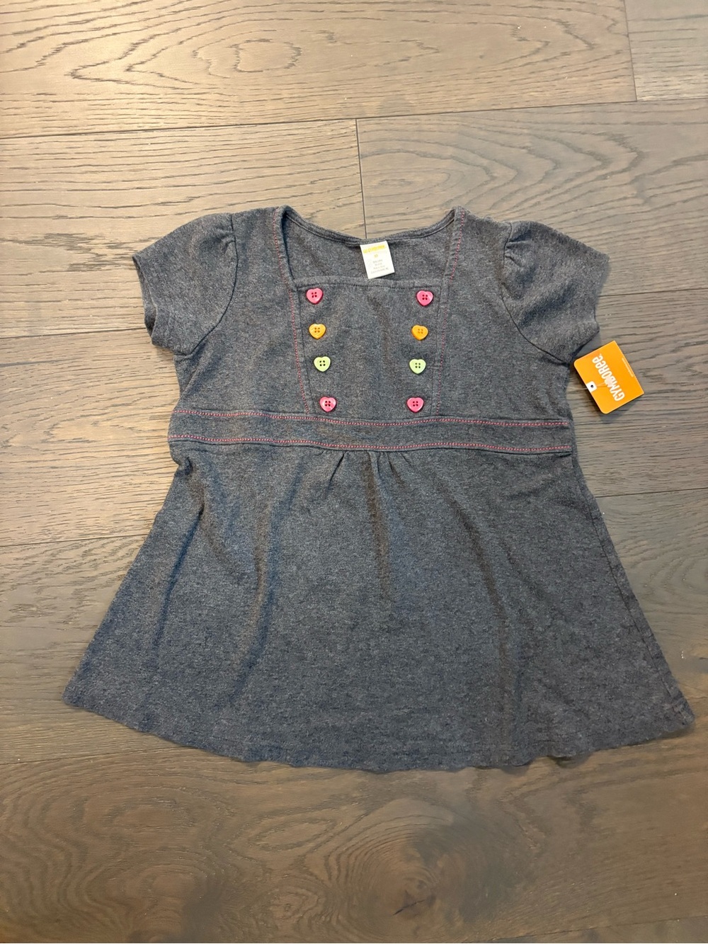 Gymboree girls gray cotton top sz 10 NWT ret $55usd